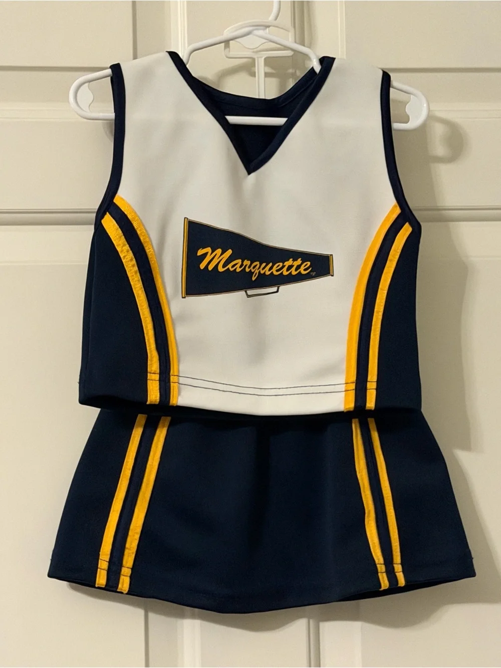 Girls' Marquette Cheer Tank Top and Skirt Set
